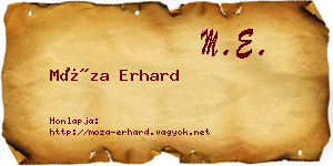 Móza Erhard névjegykártya